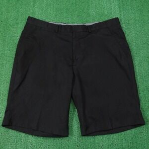 Murano Performance Shorts Mens 38 Black Polyester Microfiber Pockets 10 Inseam